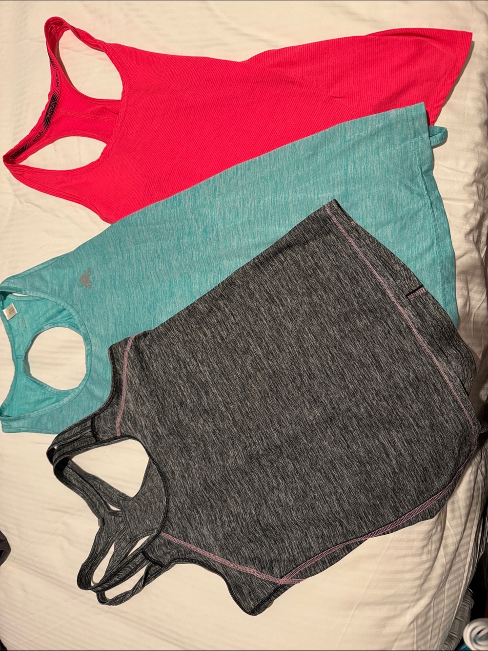 Women’s Racerback Tank Tops - Pink, Teal, Gray-adidas, under armor S